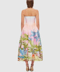 Leo Lin Melanie Bustier Midi Dress - Dreamscape Print - 10 / Print - Dresses