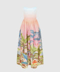 Leo Lin Melanie Bustier Midi Dress - Dreamscape Print - 10 / Print - Dresses