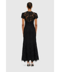 Leo Lin Monique Embroidered Lace Maxi Dress Black Size 8 - 8 / Black - Dresses