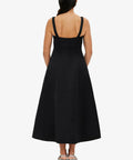 Leo Lin - Odette Midi Dress - Ebony - 14 / Black - Dresses
