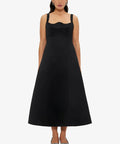 Leo Lin - Odette Midi Dress - Ebony - 14 / Black - Dresses