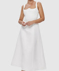 Leo Lin Odette Midi Dress - Snow - 8 / White - Dresses