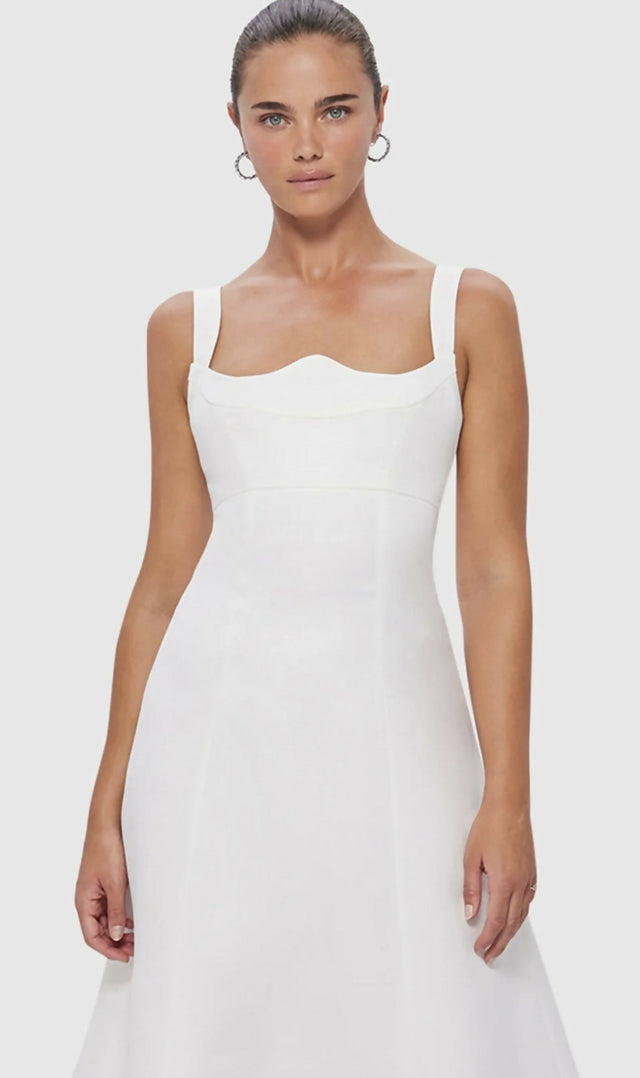 Leo Lin Odette Midi Dress - Snow - 8 / White - Dresses