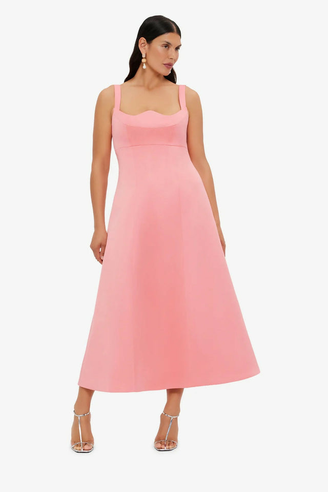 Leo Lin - Odette Midi Dress - Strawberry Pink