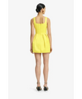 Leo Lin Piper Floral Appliqué Bell Shape Mini Dress in Sunshine - 8 / Yellow - Dresses