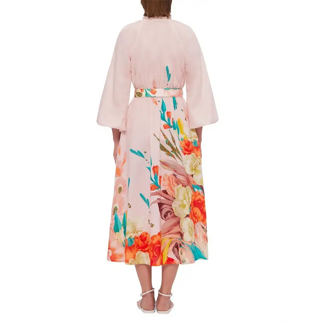 Leo Lin Pippa Midi Dress in Euphoria Print Size 10 - 10 / Multi - Dresses