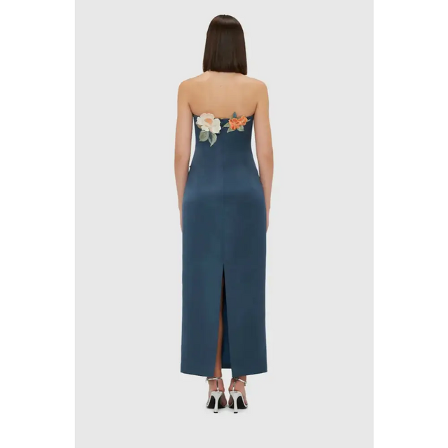 Leo Lin Rayna Appliqué Floral Bustier Maxi Dress - 12 / Floral - Dresses