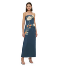 Leo Lin Rayna Appliqué Floral Bustier Maxi Dress - 12 / Floral - Dresses