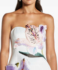 Leo Lin Rosario Appliqué Floral Bustier Mini Dress - 12 / Print - Dresses