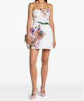 Leo Lin Rosario Appliqué Floral Bustier Mini Dress - 12 / Print - Dresses