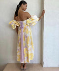 Leo Lin Simone Puff Top And Elina Skirt In Jasmine Print - Outfit Sets