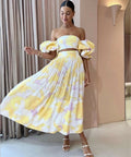 Leo Lin Simone Puff Top And Elina Skirt In Jasmine Print - Outfit Sets