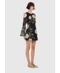 Leo Lin Suzanne Bell Sleeve Mini Dress - 12 / Floral - Dresses