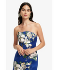 Leo Lin Zaria Appliqué Floral Bustier Mini Dress - Midnight Blue - Dresses