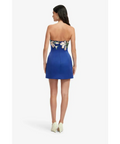 Leo Lin Zaria Appliqué Floral Bustier Mini Dress - Midnight Blue - Dresses