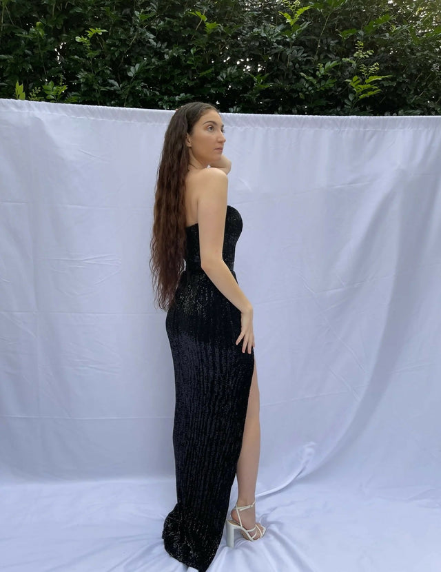 Lia Stublla Alexia Gown - 8 / Black - Dresses