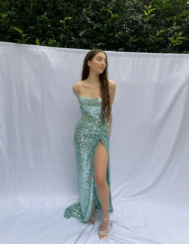 Lia Stublla Chanel Gown - 8 / Blue - Dresses