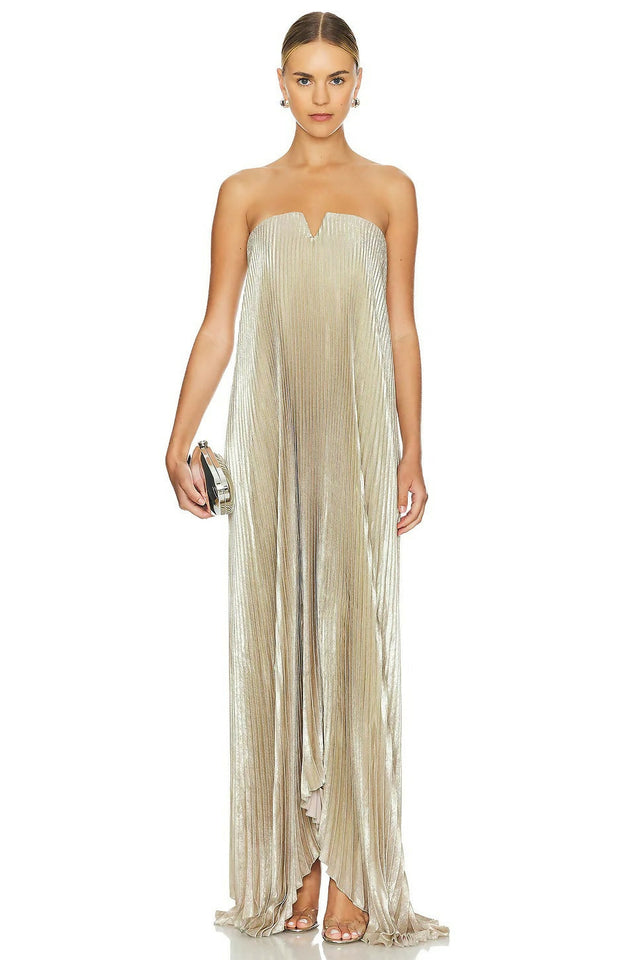 L'idee Black Tie Gown - Gold Shimmer