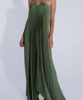 Lidee Black Tie Gown in Moss - 8 / Green - Dresses