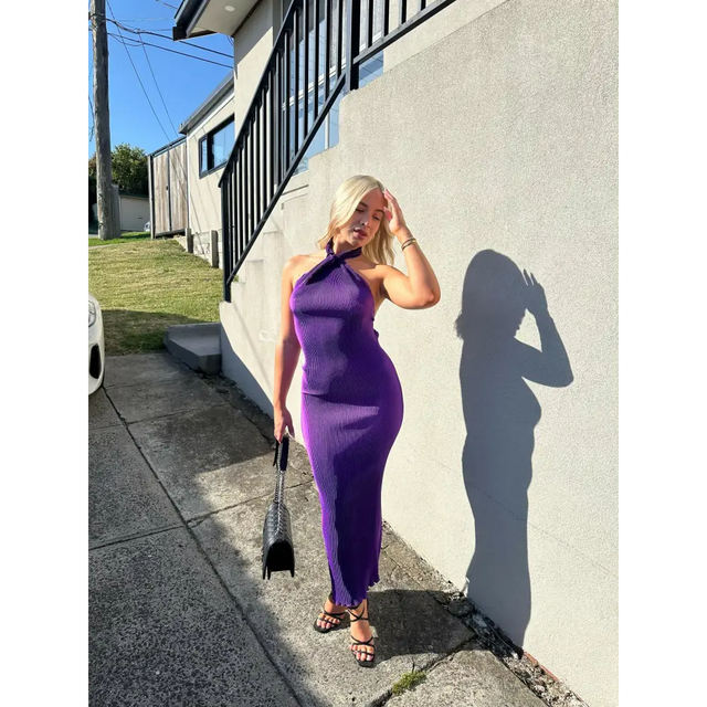 L’idee ‘Klum’ Arabian Midi - XS / Purple - Dresses