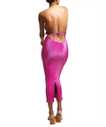 L’Idee Klum Chain Gown in Flamingo Pink Size 8 - 8 / Pink - Dresses