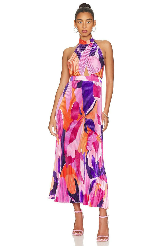 L’Idee Renaissance Gown in Capri Print Pink Size 8 - 8 / Multi - Dresses