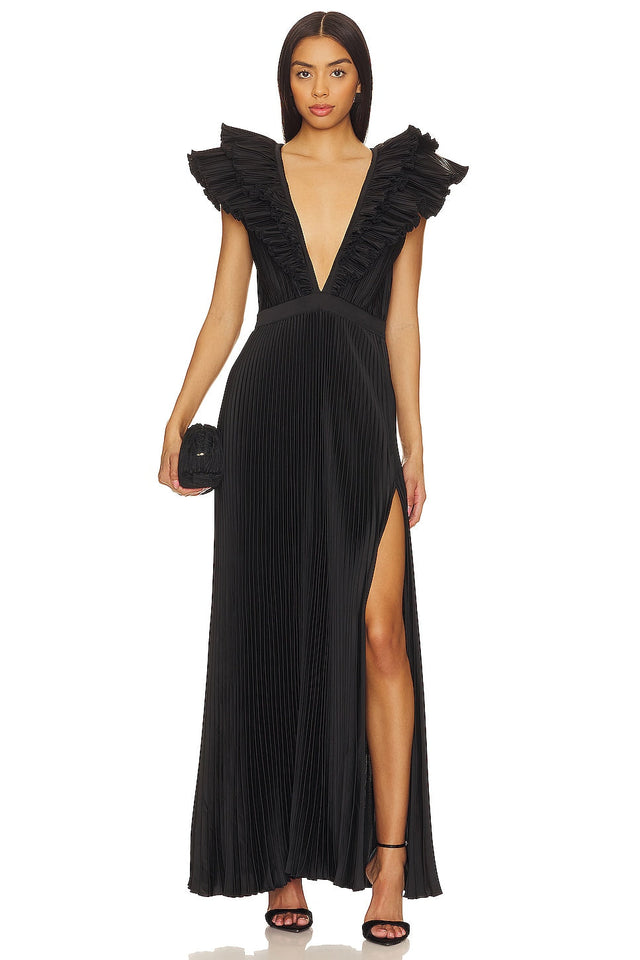 L’idee Tuileries Split Gown - Noir - 8 / Black - Dresses