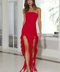 Lioness Rendezvous Midi Red Dress - 8 / Red - Dresses