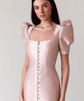 LN Family - LN Family Fitted Dress in Champagne Colour