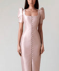 LN Family - LN Family Fitted Dress in Champagne Colour