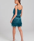 Lottie Teal Dress / Size 8 / Custom Made (Like Nadine Merabi) - 8 / Blue - Dresses
