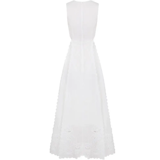 Lovaan Amelia Cutwork Embroidered Dress White - Dresses