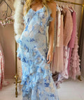 Love Shack Fancy Rialto Gown Blue Whisper - 8 / Blue - Dresses
