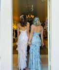 Love Shack Fancy Rialto Gown Blue Whisper - 8 / Blue - Dresses