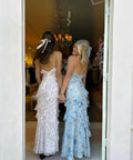 Love Shack Fancy Rialto Gown Blue Whisper - 8 / Blue - Dresses