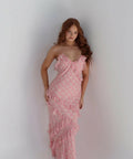 Love Shack Fancy Rialto Gown Strawberry Macaroon - 6 / Pink - Dresses
