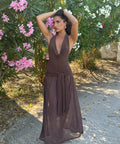 Lulu Souza Yōsei Dress In Brown - 8 / Brown - Dresses