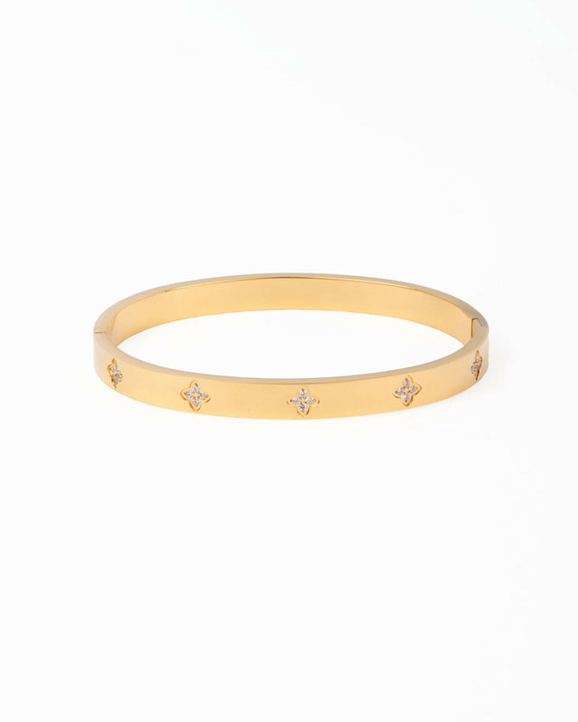 The Elan Edit (BUY TO KEEP) Maelis Crystal Flower Bangle