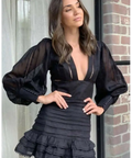 Mackenzie Mode Mariposa Mini Dress Black Size 6 - 6 / Black - Dresses
