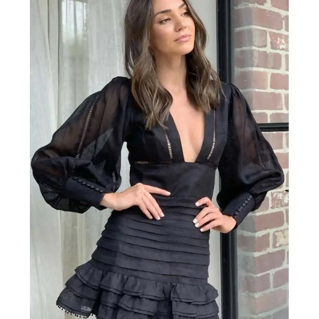 Mackenzie Mode Mariposa Mini Dress Black Size 6 - 6 / Black - Dresses