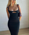 Madison Grace Bianco Dress Black - Dresses