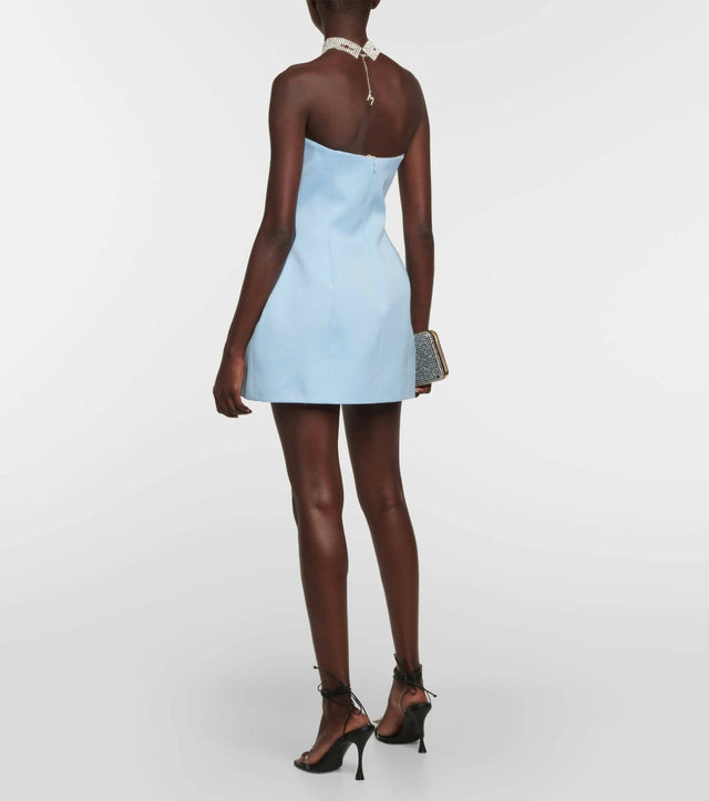 Magda Butrym - Magda Butrym Appliqué Cutout Wool Mini Dress