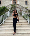 Magda Butrym Floral Asymmetrical Cut out Black Gown Size 36 / AU 8 - 8 / Black - Dresses