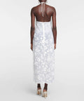 Magda Butrym Flower Applique Ivory Midi Dress - 6 / White - Dresses