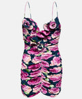 Magda Butrym - Magda Butrym Ruched Mini Dress Floral Print