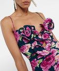 Magda Butrym - Magda Butrym Ruched Mini Dress Floral Print