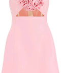 Magda Butrym - Magda Butrym Strapless Flower Silk Mini Dress Pink Size 8