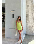Majorelle Cal Embellished Mini Dress - 6 / Green - Dresses