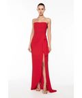Manning Cartel Asymmetrical Games Strapless Gown Red Size 10 - 10 / Red - Dresses