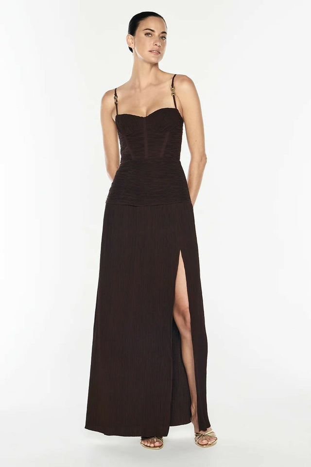 Manning Cartel Double Time Pleat Dress - Brown - Dresses